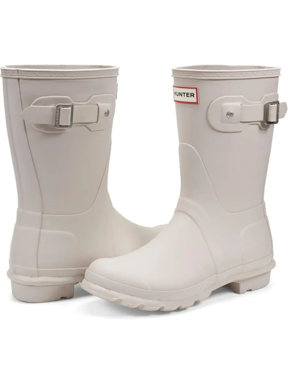 Women's Light Grey Original Short Mid Calf Cushioned Waterproof Rain Boots